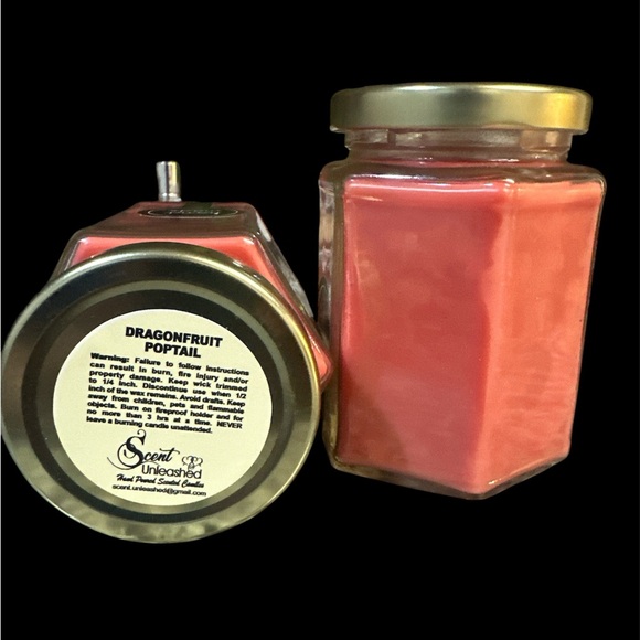 DRAGONFRUIT POPTAIL, SCENT UNLEASHED LLC, LUXURY HAND POURED SCENTED CANDLES - Picture 4 of 4